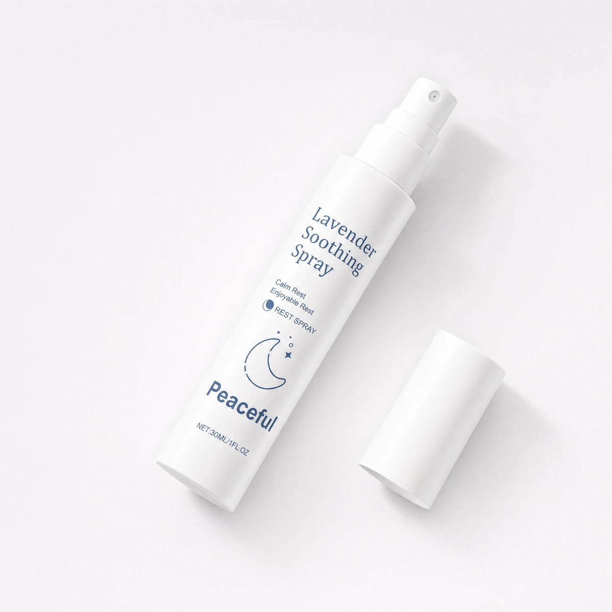 SleepWell Mist lavender pillow spray with cap off